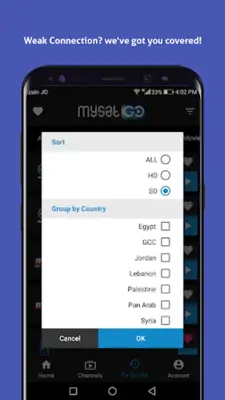 Mysat Go android App screenshot 2